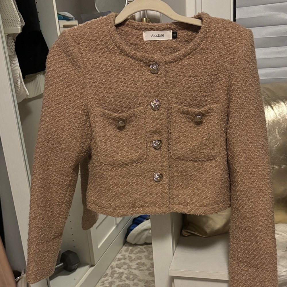 Women's Brown Textured Blazer